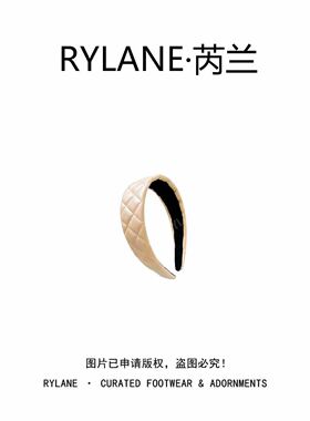 韩女菱格压线百搭发箍
