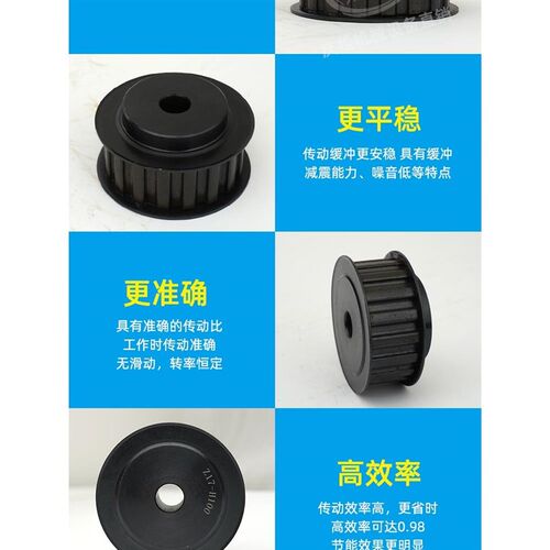 拉丝机同步轮 45号钢8M52齿 凸台带宽25 30两面平带宽30 碳钢现货