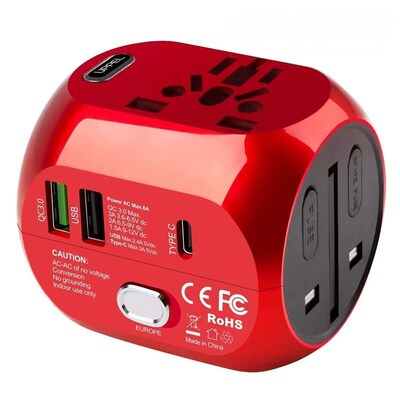 UPPEL Universal Travel Adapter US/UK/AU/EU Multiple Plug Con