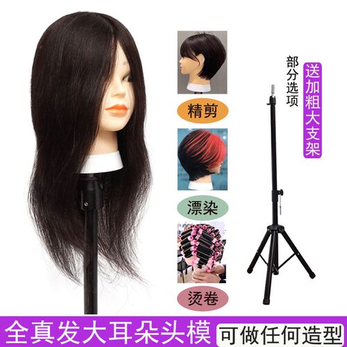 全真发头模学徒练习美发模特头可漂烫染吹剪造型公仔头假人头模