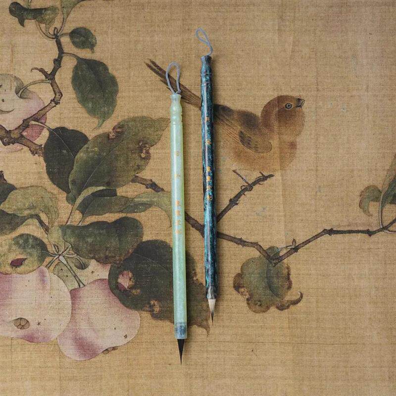 【童童定制】日升-月落 纯黑尖紫毫 小楷小行书毛笔  出峰:2.0CM