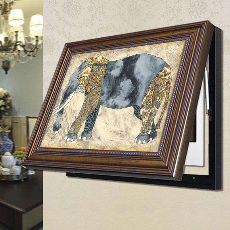 电表箱美式豪华装饰画欧式客厅走道餐厅挂画办公室酒店样板房壁画