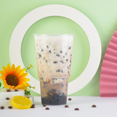 108口径1000m水果茶超大霸王杯一次性奶茶杯带盖加厚果汁饮品杯子