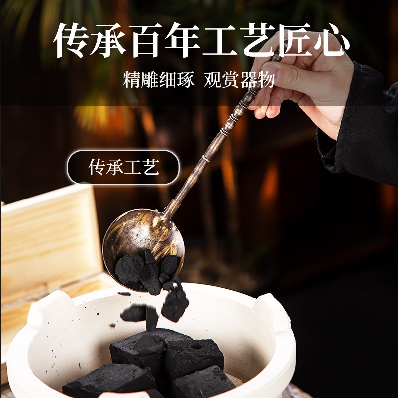 围炉煮茶配件煮茶器具全套装备一套铜锤子铜勺子铜炭铲夹碳铜筷子