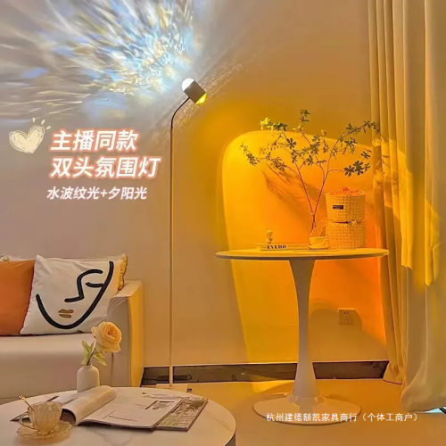 水波纹双头落日氛围灯全身镜