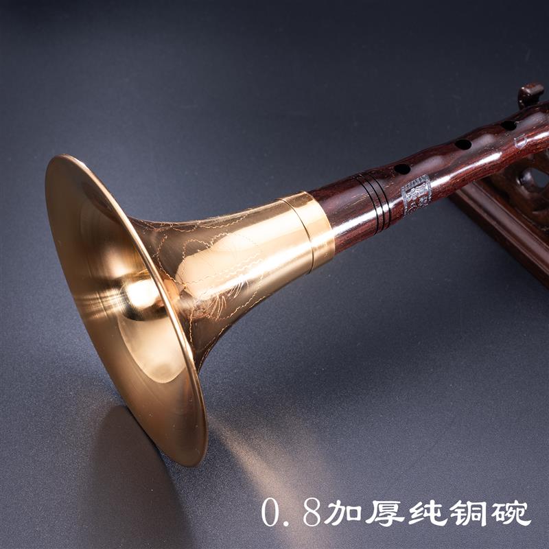 赵氏小叶紫檀唢呐全套专业演奏初学者D调降B红白喜事纯铜喇叭乐器