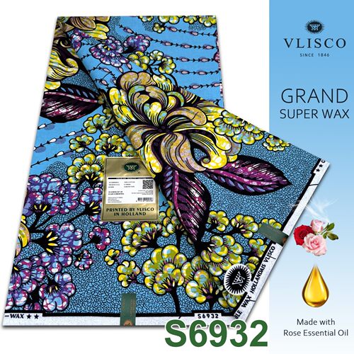 African Grand super wax 6yard 非洲柔软洒金蜡染布安卡拉面料