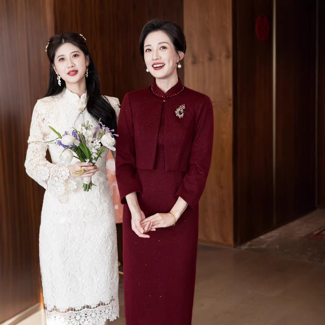 高端大气婚宴妈妈装两件套礼服