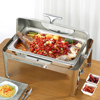 餐炉 餐厅不锈钢翻盖餐炉Buffet Stove 可视化保温炉 自助餐炉