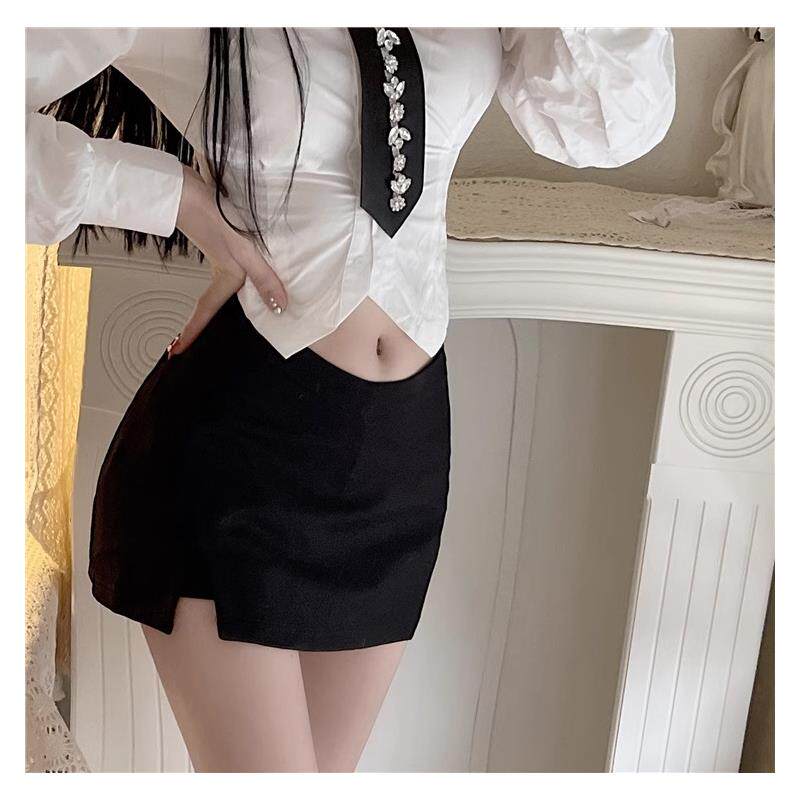 纯色半身裤裙女小个子秋