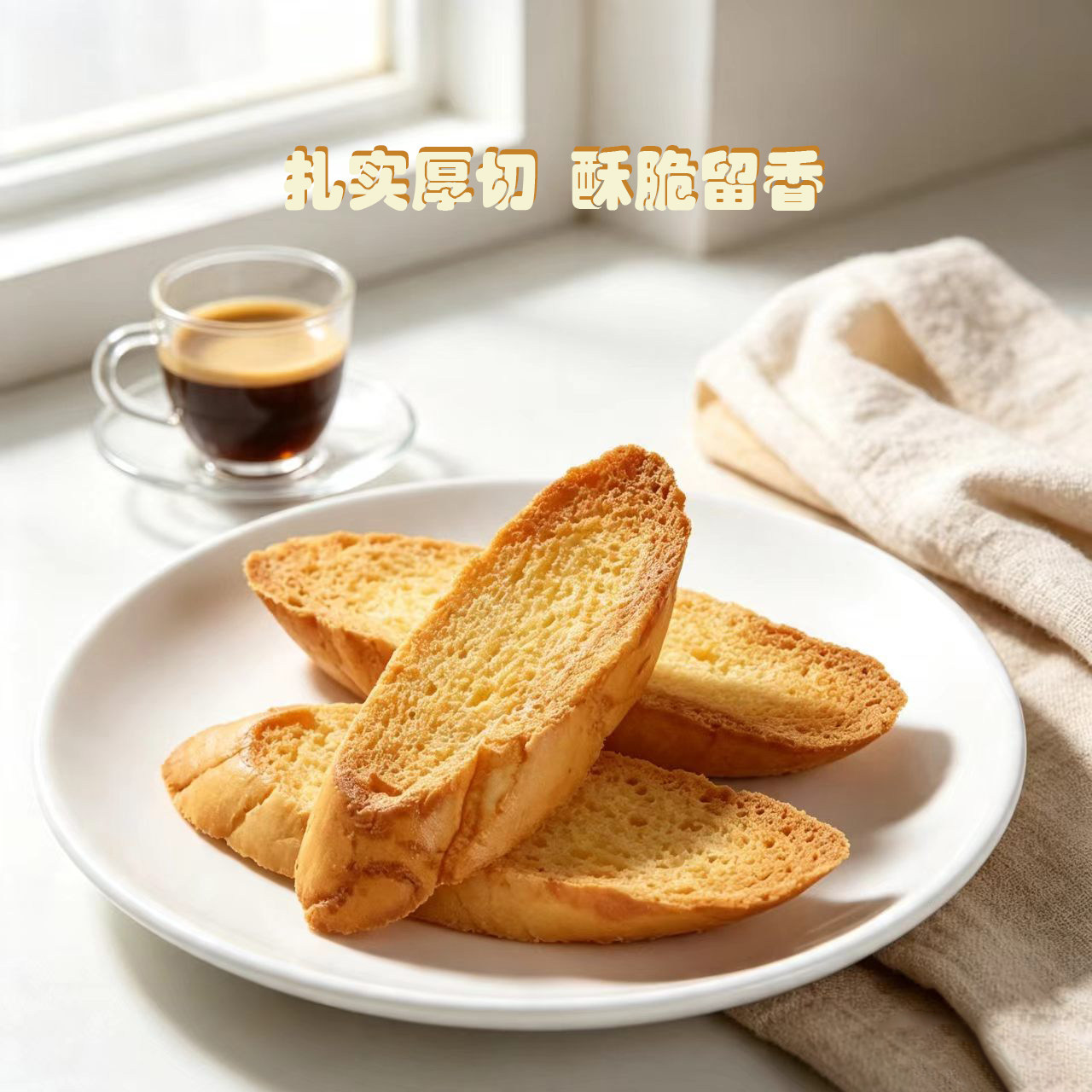 法式奶香片独立包装 非油炸酥脆面包干早餐代餐办公追剧零食整箱