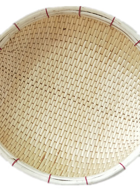 纯手工柳条编织簸箕竹编圆笸箩筐藤编柳编针线馒头茶叶厨房收纳筐
