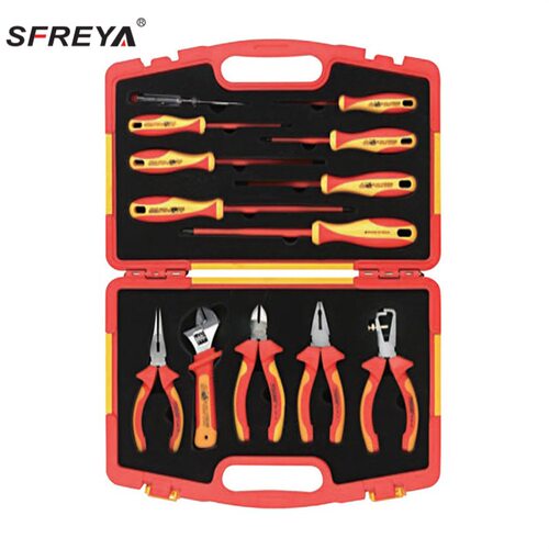 SFREYA绝缘组合工具 VDE绝缘耐压1000V组合工具 电工绝缘套装扳手