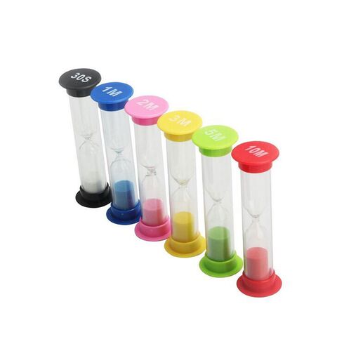 六个沙漏套装30秒 1 2 3 4 5 10分钟计时器创意儿童桌面玩具礼物