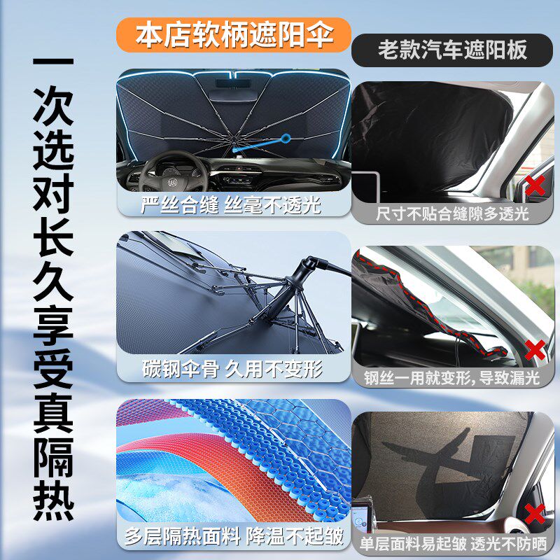 别克凯越汽车遮阳伞帘板挡罩专用前挡防晒隔热遮光降温前挡风玻璃