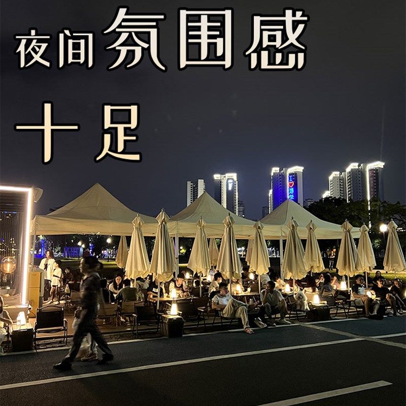 露营风户外集市摆摊顶棚布卡其色摺叠加厚防晒遮阳雨棚帐篷布顶布