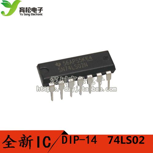 74LS02 SN74LS02N 2输入四或非门 DIP-14 直插