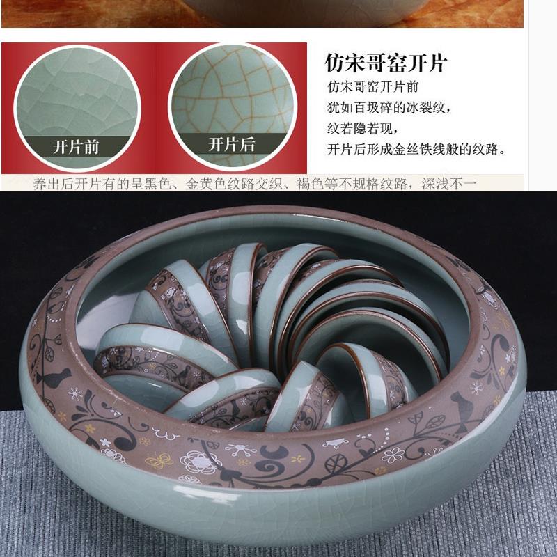 哥窑茶具套装家用客厅陶瓷冰裂釉开片可养功夫茶杯泡茶壶茶具套组