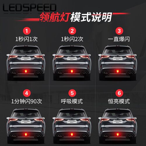 适用一二代三代四代长安CS75 plus改装LED领航灯泡爆闪巡航后雾灯