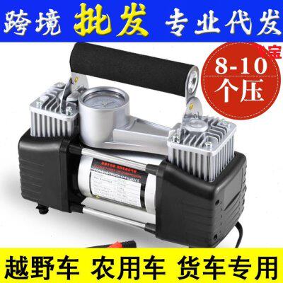车应急维修大功率车载双缸便携式快速补气12V轮胎打气泵