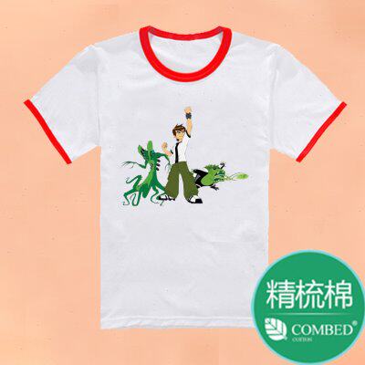 少年骇客男儿童短袖童装 全棉ben10 地球保卫者 T恤 t-shirt衣服