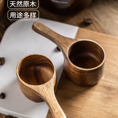 黑胡桃木咖啡豆定量勺原木10g量勺克数勺高级感咖啡粉实木风量豆