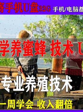 养蜂技术教程U盘蜜蜂养殖大全蜂王中蜂饲养学习入门视频教学课程