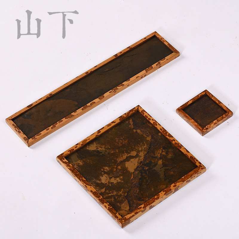 梅妃竹茶垫茶道茶托崖岩石干泡盘禅意壶承茶具零配件茶杯垫茶托盘