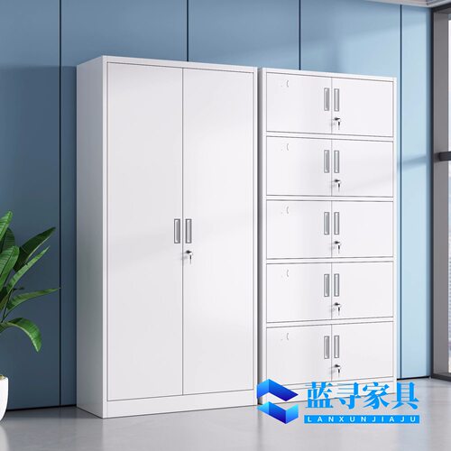 钢制加厚带锁办公文件储物柜