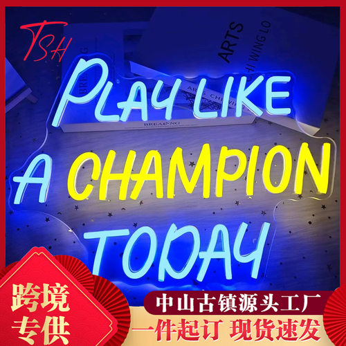 亚马逊led装饰霓虹灯发光字生日快乐卧室内氛围灯酒吧字母造型灯