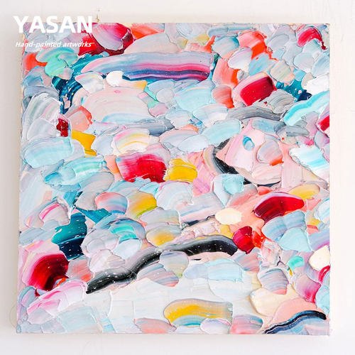 YASAN 大幅质感肌理抽象手绘油画客厅高端装饰画玄关走廊艺术挂画