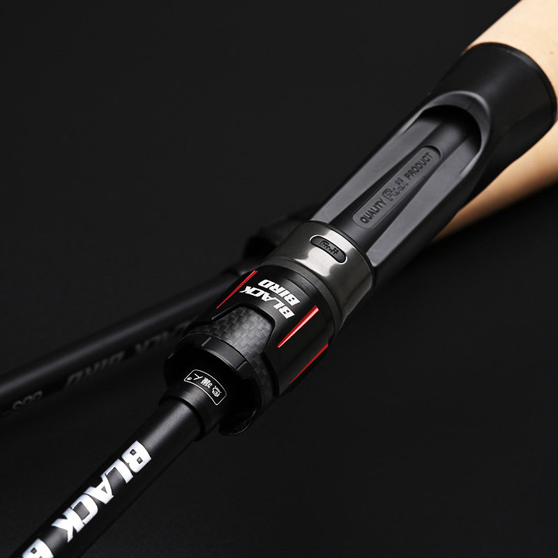鱼猎人黑鸟路亚竿全富士导环FUJI轮座交叉碳布远投泛用直柄枪柄杆