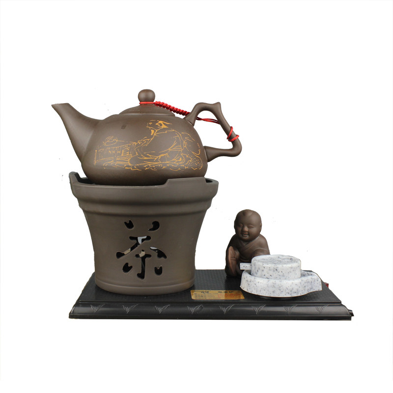 陶然电茶炉 童趣功夫煮茶器 紫砂玻璃陶瓷养生壶电子热烧水壶陶炉