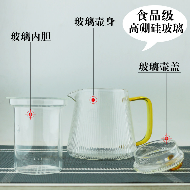 加厚玻璃茶壶耐热水壶单壶家用煮茶耐高温花茶茶具套装过滤泡茶壶