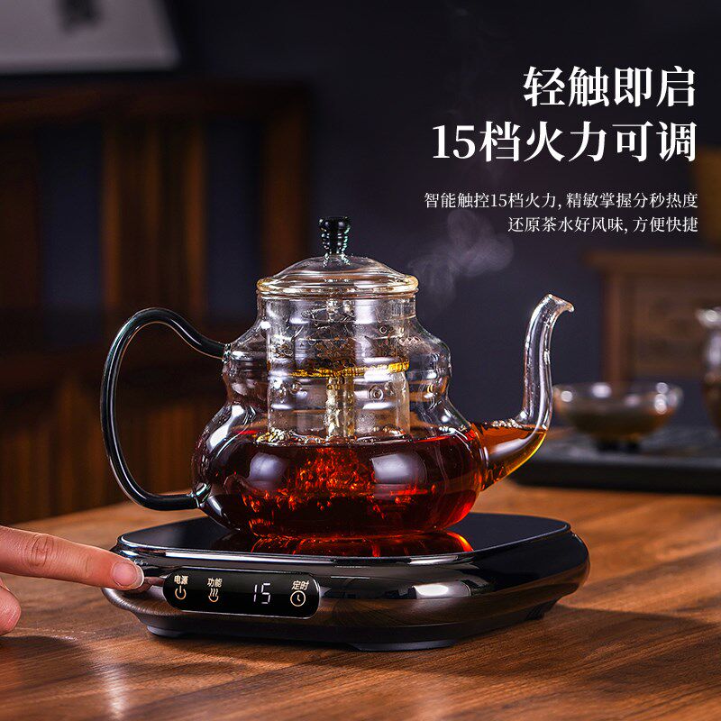 德茗堂2025新款电陶炉煮茶器四方迷你茶炉烧水蒸茶煮咖啡电炉家用