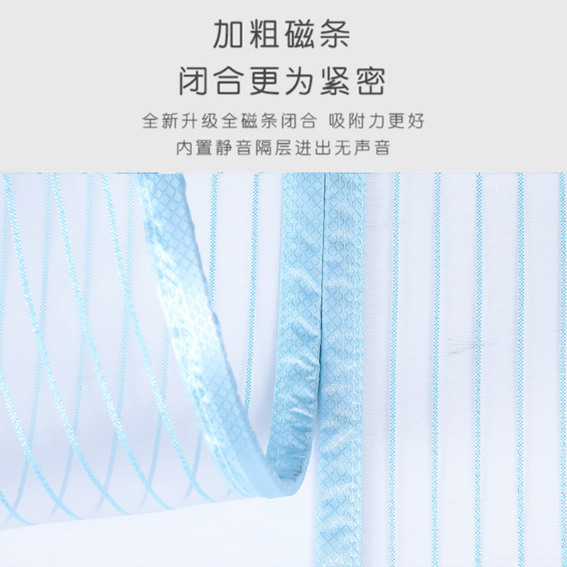 全磁条金刚网纱防蚊门帘磁性软沙门纱窗商用魔术贴免打孔自吸蚊帐