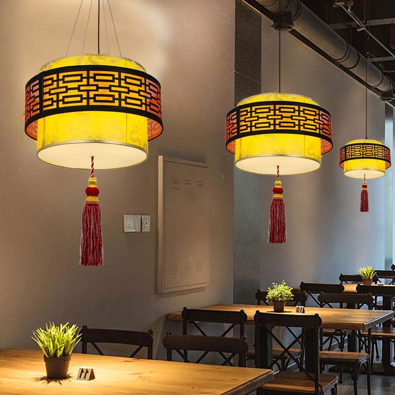 新中式灯餐厅吊灯火锅店灯仿古饭店包厢灯走廊过道中式灯笼吊灯