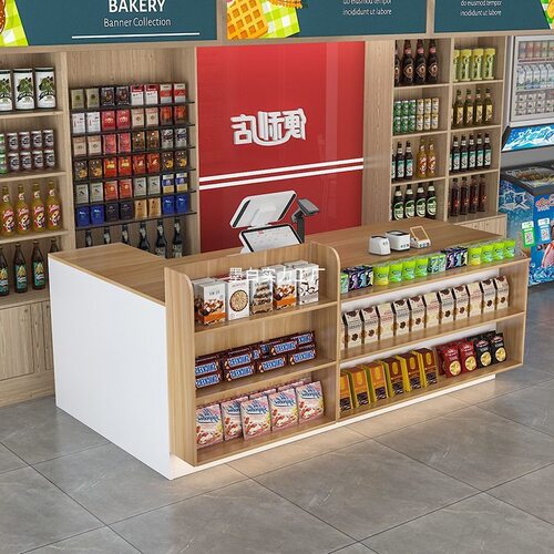 超市便利店转角多层收银台