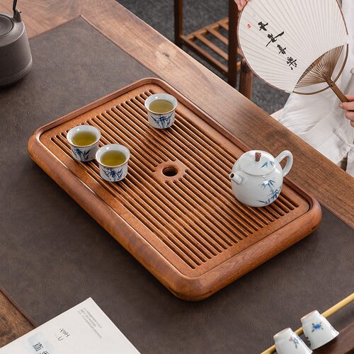 家用茶盘2024新款小型高端实木花梨木干泡茶台托盘客厅储水式茶海
