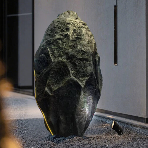 户外庭院仿真发光玻璃钢灯光石