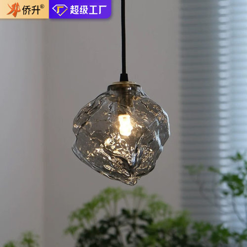 极简艺术冰块餐厅吊灯网红创意吊线灯玄关简约熔岩吧台卧室床头灯