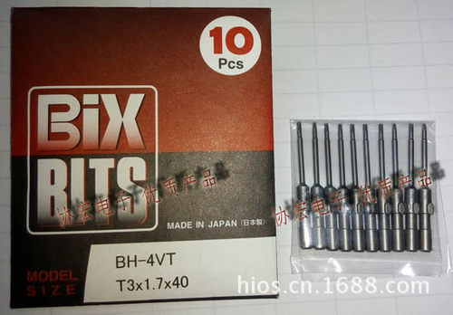 BIX BITS批咀BH-4VT T4x1.8x40电批T3x1.7x40梅花头