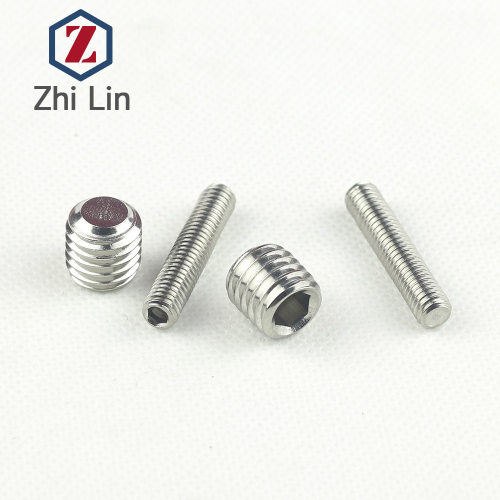 M10M12内六角紧定螺钉不锈钢304止付螺丝凹端平端 GB77/80 DIN913