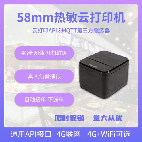 热敏云打印机58mm外卖TTS4G