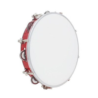 10&quot Tambourine Capoeira Leather Drum Pandeiro Samba