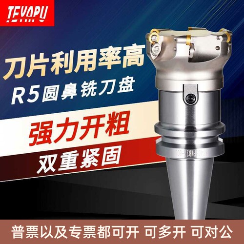 EMR圆鼻刀盘/面铣刀盘数控刀柄bt40铣刀盘R5刀盘飞刀盘刀柄加长