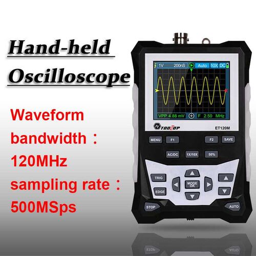 TOOLTOP ET120M手持彩色模拟示波器120MHz频率500Msps采样率