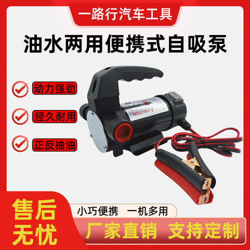 电动抽水12V24V自吸式正反转泵车增压泵抽油220V多用途抽油泵