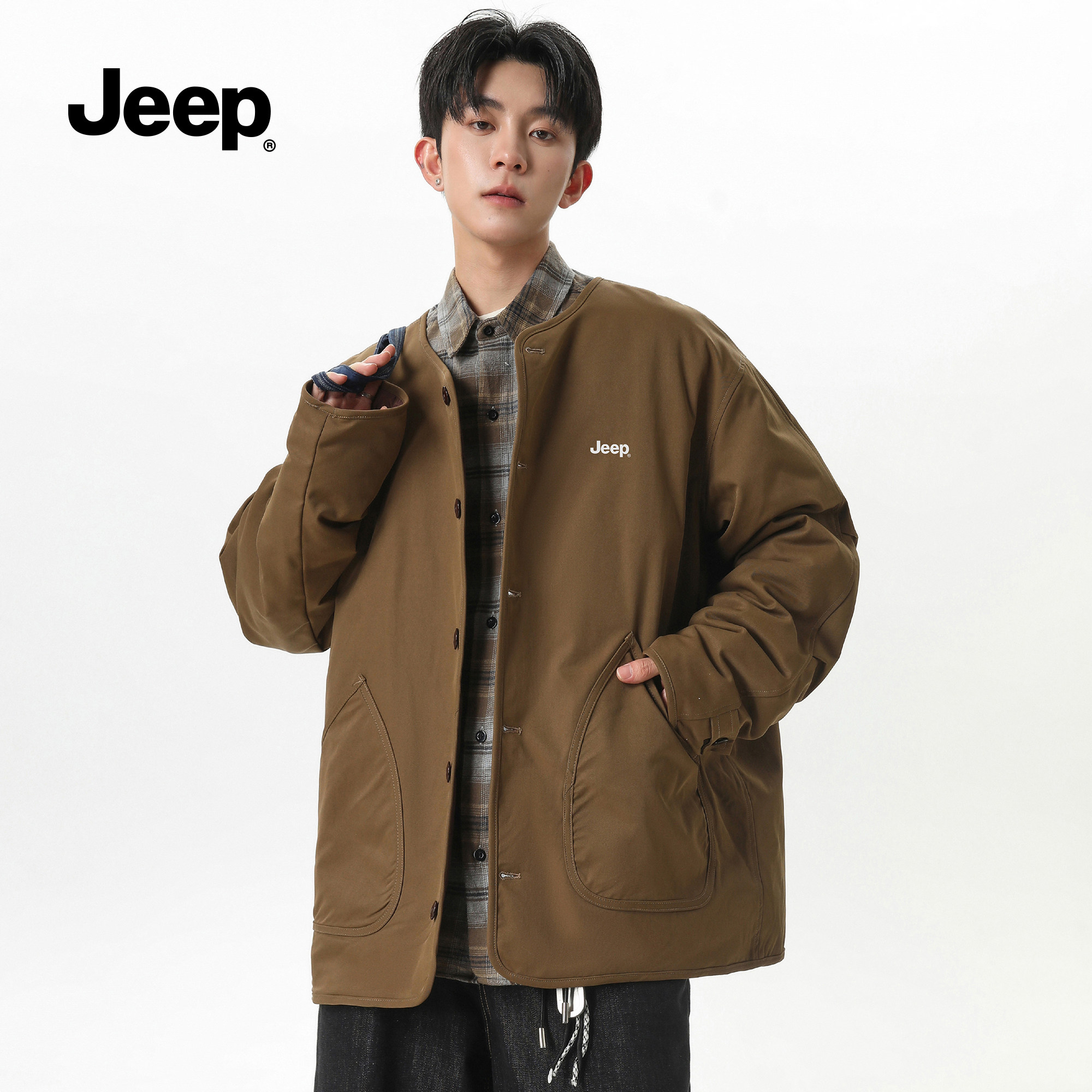 Jeep吉普棉服男士保暖防风外套