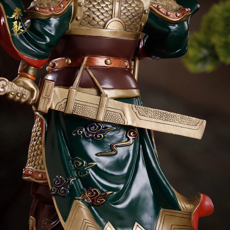 纯铜《忠义盖世》关公摆件供奉武财神关羽神像客厅公司店铺工艺品